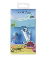 Παιδικά ακουστικά Cellularline - Cute & Sweet Sirencat, λευκά