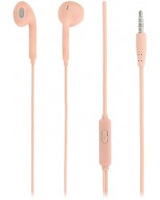 Ακουστικά με μικρόφωνο Tellur - Fly, ροζ -1