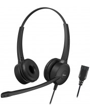 Ακουστικά με μικρόφωνο Axtel - PRIME HD Duo NC, μαύρα -1
