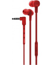 Ακουστικά με μικρόφωνο Maxell - SIN-8 Solid + Fuji, κόκκινα