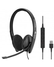 Ακουστικά EPOS I Sennheiser - ADAPT 160 USB Duo HD NC USB, μαύρα -1