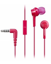 Ακουστικά με μικρόφωνο Panasonic - RP-TCM115E-P, ροζ -1