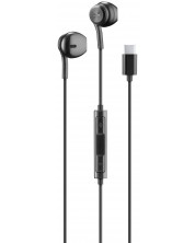 Ακουστικά με μικρόφωνο Cellularline - Altec Lansing USB-C, μαύρο