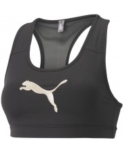 Γυναικείο Αθλητικό Μπουστάκι  Puma - Mid Impact 4Keeps Graphic, μαύρο