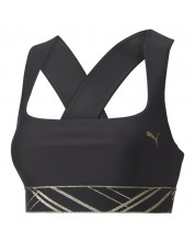 Γυναικείο Αθλητικό Μπουστάκι  Puma - Mid Impact Deco Glam,  μαύρο