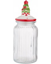 Γυάλινο βάζο με κεραμικό καπάκι  ADS - Christmas tree, 1.25 l -1