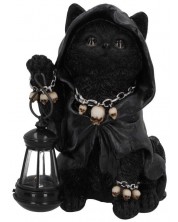 Αγαλματίδιο Nemesis Now Adult: Gothic - Reaper's Feline Lantern, 18 cm -1