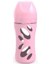 Μπιμπερό  κατά των κολικών Twistshake -ροζ,260 ml -1