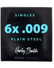 Χορδές ηλεκτρικής κιθάρας Harley Benton - Valuestrings Singles, 009, Ασημί -1