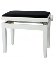 Σκαμπό πιάνου Gewa - White Gloss 130030, λευκό -1