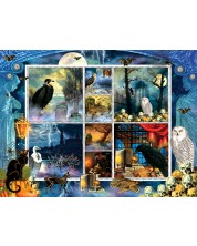 Παζλ SunsOut 1000 κομμάτια - Γιορτινά γραμματόσημα για Χάλογουιν, Finchley Paper Arts