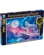 Φωτιζόμενο παζλ Ravensburger από 500 κομμάτια - Λύκοι