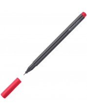 Μαρκαδόρος ψιλής γραφής Faber-Castell Grip - Βαθύ κόκκινο, 0.4 mm