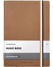 Σημειωματάριο Hugo Boss Iconic - A5, σελίδες με γραμμές, καφέ