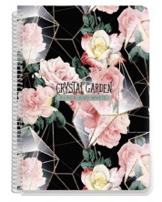 Τετράδιο Black&White Crystal Garden - В5, 140 φύλλα, ποικιλία -1