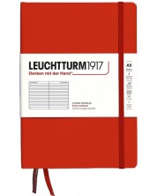 Σημειωματάριο Leuchtturm1917 Natural Colors - A5, κόκκινο, με γραμμές, σκληρό εξώφυλλο -1