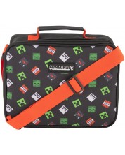 Θερμομονωμένη τσάντα μεσημεριανού γεύματος  Graffiti Minecraft - Black -1