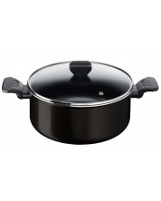 Κατσαρόλα με καπάκι Tefal - Simply Clean B5674653, 24 cm, μαύρη
