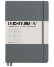 Σημειωματάριο  Leuchtturm1917 Notebook Medium A5 -Γκρι, σελίδες σε γραμμές