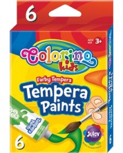 Βαφές τέμπερας Colorino Kids  - 6 χρώματα, σε σωλήνες