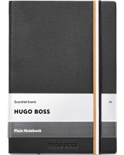 Σημειωματάριο Hugo Boss Iconic - A5, με λευκά φύλλα, μαύρο -1