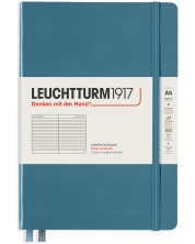 Σημειωματάριο Leuchtturm1917 Rising Colors - A5, σελίδες με γραμμές, Stone Blue -1