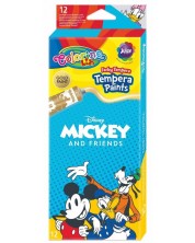 Χρώματα τέμπερας Colorino Disney - Mickey and Friends, 12 χρώματα, 12 ml