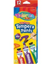 Χρώματα tempera Colorino Kids  - 12 χρώματα, σε σωλήνες