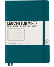 Σημειωματάριο   Leuchtturm1917 - A5,σελίδες με τελείες,Pacific Green