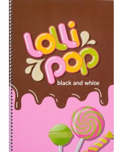 Τετράδιο Black&White - Lolly Pop, А4, 80 φύλλα, φαρδιές σειρές, ποικιλία -1
