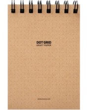 Σπειροειδές σημειωματάριο Drasca Dot Grid Sketch Pad - 60 φύλλα, A5
