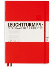 Тефтер Leuchtturm1917 Master Slim - А4+, με γραμμές, Red