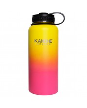 Θερμός Kanche - ταξιδεύετε μαζί μου, κίτρινο και ροζ, 960 ml