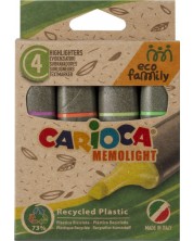Υπογραμμιστής  Carioca Eco Family - Memolight,4 χρώματα -1