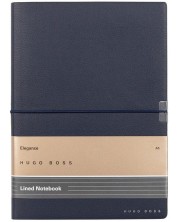 Σημειωματάριο Hugo Boss Elegance Storyline - A5, σελίδες με γραμμές, σκούρο μπλε -1