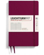 Σημειωματάριο Leuchtturm1917 Paperback - B6+, κόκκινο, σελίδες με γραμμές, σκληρό εξώφυλλο