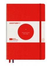 Σημειωματάριο Leuchtturm1917 Bauhaus 100 - A5, κόκκινες, διακεκομμένες σελίδες -1