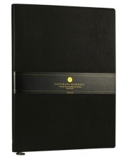 Σημειωματάριο Victoria's Journals Smyth Flexy - Μαύρο, πλαστικό εξώφυλλο, 96 φύλλα, А5