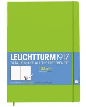 Σημειωματάριο Leuchtturm1917 Sketchbook Master - А4+, λευκές σελίδες, Lime