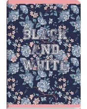 Τετράδιο μαθητή  Black&White - Flowers, A5, 40 φύλλα, φαρδιές γραμμές, ποικιλία