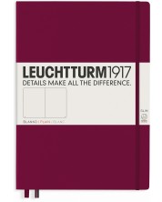 Тефтер Leuchtturm1917 - А4+, λευκές σελίδες, Port Red