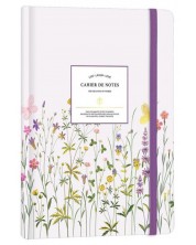 Σημειωματάριο Victoria's Journals Florals - Ανοιχτό μωβ, σκληρό εξώφυλλο, διάστικτο, 80 φύλλα, А6