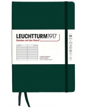 Σημειωματάριο Leuchtturm1917 Natural Colors - A5, σκούρο πράσινο, σελίδες με γραμμές, σκληρό εξώφυλλο -1