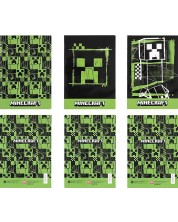 Τετράδιο Panini Minecraft - Green, A4, 40 φύλλα, φαρδιές γραμμές , ποικιλία -1