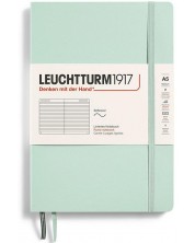 Σημειωματάριο Leuchtturm1917 Natural Colors - A5, ανοιχτό πράσινο, με γραμμές, μαλακό εξώφυλλο -1