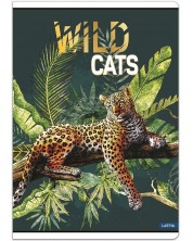 Τετράδιο Lastva Wild Cats - А4, 52 φύλλα, φαρδιές σειρές