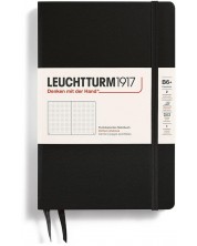 Σημειωματάριο Leuchtturm1917 Paperback - B6+, μαύρο, διακεκομμένες σελίδες, σκληρό εξώφυλλο -1