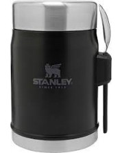 Βάζο θερμός φαγητού με κουτάλι  Stanley The Legendary - Matte Black Pebble, 0.4 l -1