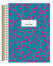 Σημειωματάριο Victoria's Journals Florals - Τουρκουάζ, με σπιράλ, με γραμμές, 80 φύλλα, А5