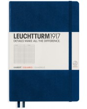 Σημειωματάριο  Leuchtturm1917 - A5, σελίδες με τετράγωνα ,Navy